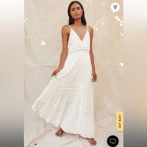 White lulus maxi dress